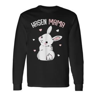 Rabbit Mum With Rabbit Easter Bunny Long Sleeve T-Shirt T-Shirt | Mazezy