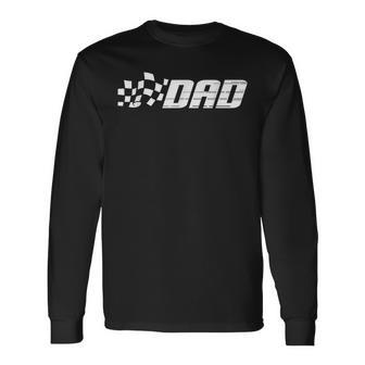 Racing Birthday Party Matching Family Race Car Pit Crew Dad Long Sleeve - Seseable