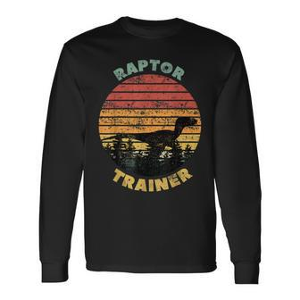 Raptor Trainer Vintage Halloween Velociraptor Retro Style Raptor Long Sleeve T-Shirt T-Shirt | Mazezy CA