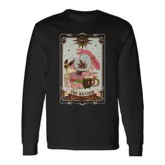The Reader Tarot Card Witch Vibes Reading Bookworm Bookish Reading Long Sleeve T-Shirt | Mazezy