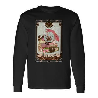 The Reader Tarot Card Witch Vibes Reading Bookworm Bookish Long Sleeve T-Shirt - Seseable