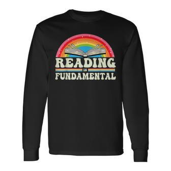 Reading Is Fundamental Geeky Bookworm Poetry Literature Long Sleeve T-Shirt - Seseable