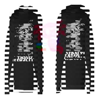 Readsolotl Read Book Kawaii Pink Axolotl Reading Books Reading Long Sleeve T-Shirt T-Shirt | Mazezy