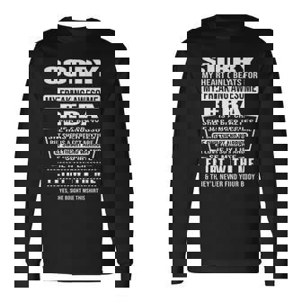 Reba Name Sorry My Heartly Beats For Reba Long Sleeve T-Shirt - Seseable