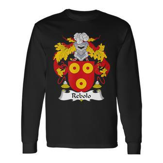 Rebolo Coat Of Arms Family Crest Long Sleeve T-Shirt | Mazezy