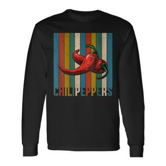 Red Chili-Peppers Red Hot Vintage Chili-Peppers Long Sleeve - Seseable