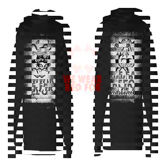 Red Ribbon Week We Wear Red Ribbon Week Awareness Long Sleeve T-Shirt | Mazezy