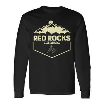 Red Rocks Colorado Beautiful Rocky Mountains Long Sleeve T-Shirt - Seseable