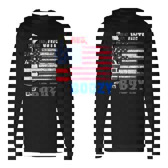 Red White And Boozy 4Th Of July Drinking Long Sleeve T-Shirt - Monsterry