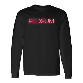 Redrum Murder 80S Horror Movie Halloween Cosplay Costume Cosplay Long Sleeve T-Shirt | Mazezy