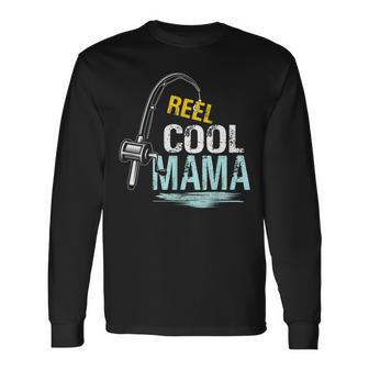 Reel Cool Mama Fishing Fisherman Retro Long Sleeve T-Shirt T-Shirt | Mazezy CA
