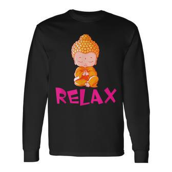 Relax Baby Buda T Long Sleeve T-Shirt | Mazezy