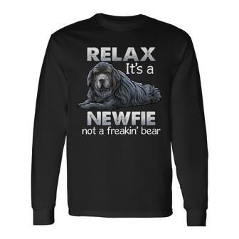 Relax It's A Newfie Newfoundland Dog Owner Long Sleeve T-Shirt | Mazezy