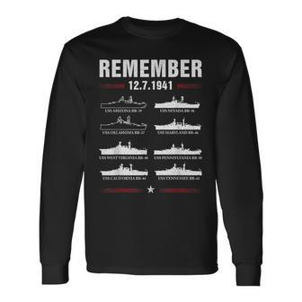 Remember Pearl Harbor Memorial Day December 7Th 1941 Wwii Long Sleeve T-Shirt - Monsterry DE