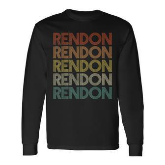 Rendon Vintage Retro Long Sleeve T-Shirt | Mazezy