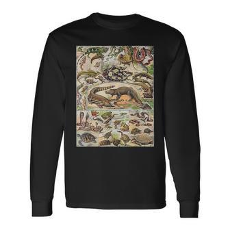 Reptile Lover Reptile Art Snakes Crocodiles Reptile Long Sleeve - Monsterry UK