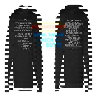 Reservationist Job Drink & Swear Humor Joke Long Sleeve T-Shirt | Mazezy