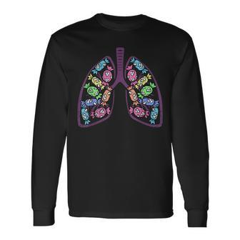 Respiratory Therapist Halloween Costume Candy Ghost Long Sleeve T-Shirt - Monsterry