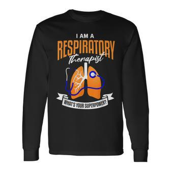 Respiratory Therapist Respiratory Therapy Long Sleeve T-Shirt - Thegiftio UK
