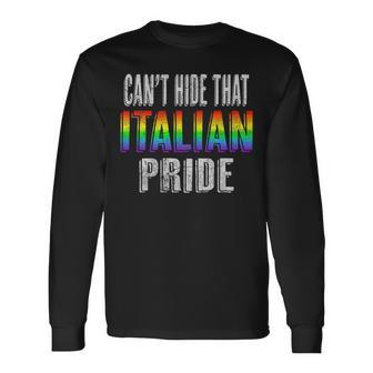 Retro 70S 80S Style Cant Hide That Italian Pride Long Sleeve T-Shirt T-Shirt | Mazezy