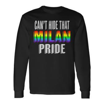 Retro 70S 80S Style Cant Hide That Milan Gay Pride Long Sleeve T-Shirt | Mazezy