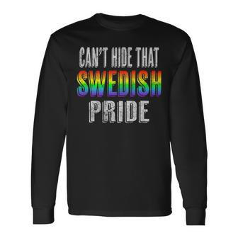 Retro 70S 80S Style Cant Hide That Swedish Pride Long Sleeve T-Shirt | Mazezy