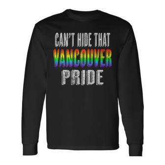 Retro 70S 80S Style Cant Hide That Vancouver Gay Pride Long Sleeve T-Shirt | Mazezy CA