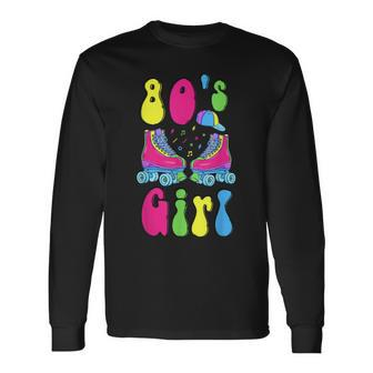 Retro 80S Girl 1980S Theme Party Outfit Eighties Costume Long Sleeve T-Shirt - Thegiftio UK