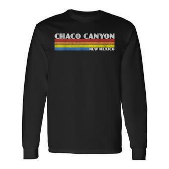 Retro 80S New Mexico Nm Souvenir Chaco Canyon Long Sleeve T-Shirt - Seseable