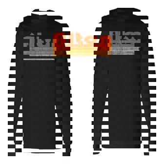 Retro 80S Style Alton Il Long Sleeve T-Shirt | Mazezy