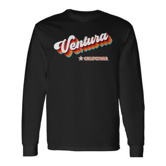 Retro 80S Ventura California Ca Long Sleeve T-Shirt | Mazezy