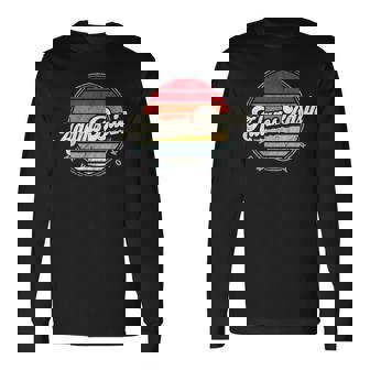 Retro Adams Basin Home State Cool 70S Style Sunset Long Sleeve T-Shirt | Mazezy