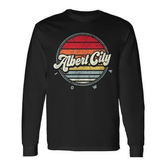 Retro Albert City Home State Cool 70S Style Sunset Long Sleeve T-Shirt | Mazezy