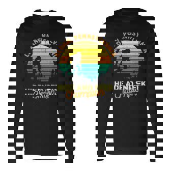 Retro Aldan Pennsylvania Big Foot Souvenir Long Sleeve T-Shirt | Mazezy