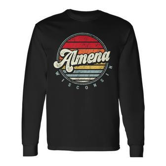 Retro Almena Home State Cool 70S Style Sunset Long Sleeve T-Shirt | Mazezy AU