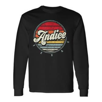 Retro Andice Home State Cool 70S Style Sunset Long Sleeve T-Shirt | Mazezy