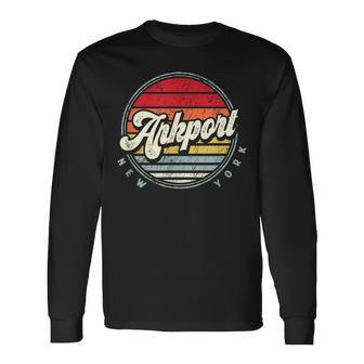 Retro Arkport Home State Cool 70S Style Sunset Long Sleeve T-Shirt | Mazezy