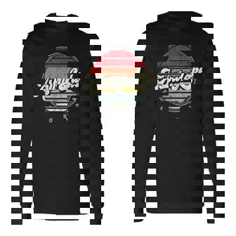 Retro Asbury Lake Home State Cool 70S Style Sunset Long Sleeve T-Shirt | Mazezy