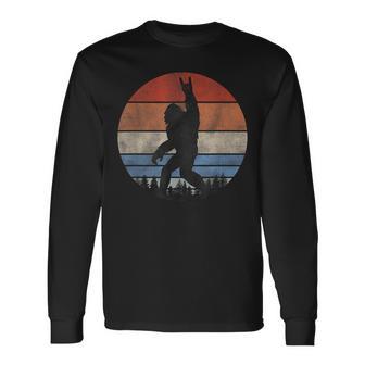 Retro Bigfoot Rock And Roll Bigfoot Bigfoot Long Sleeve - Seseable