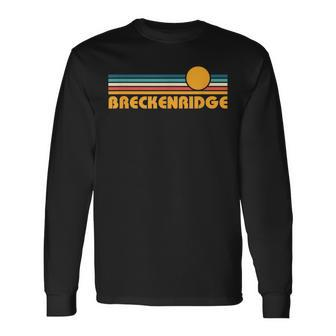 Retro Breckenridge Colorado Sunset Long Sleeve T-Shirt | Mazezy