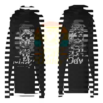 Retro Cat Daddy 80S 90S Style Cat Sunglasses Vintage Long Sleeve T-Shirt - Monsterry