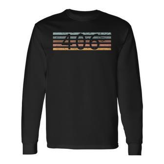 Retro Distressed 406 Area Code Billings Montana Mt State Long Sleeve T-Shirt | Mazezy
