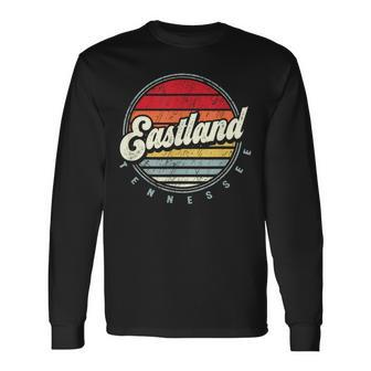 Retro Eastland Home State Cool 70S Style Sunset Long Sleeve T-Shirt | Mazezy