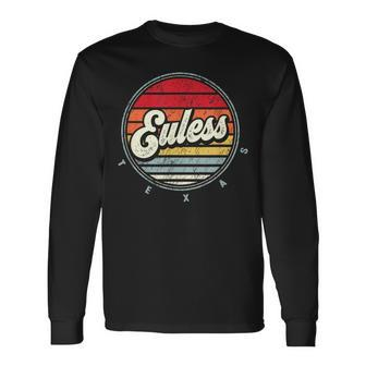 Retro Euless Home State Cool 70S Style Sunset Long Sleeve T-Shirt | Mazezy
