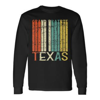 Retro Grand Prairie Residents State Texas Long Sleeve T-Shirt | Mazezy