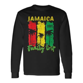 Retro Jamaica Vacation 2023 Jamaican Holiday Trip Long Sleeve T-Shirt - Seseable