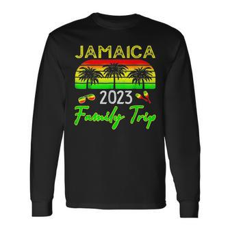 Retro Jamaica Vacation 2023 Jamaican Holiday Trip Long Sleeve T-Shirt - Monsterry