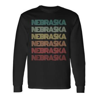 Retro Nebraska Home State Roots Omaha Pride Long Sleeve T-Shirt T-Shirt | Mazezy