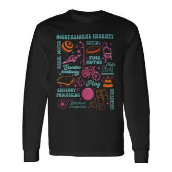 Retro Pediatric Occupational Therapy Therapist Ot Assistant Long Sleeve - Monsterry DE