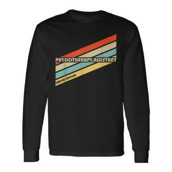 Retro Physiotherapy Assistant Limited Edition Job Title Long Sleeve T-Shirt | Mazezy